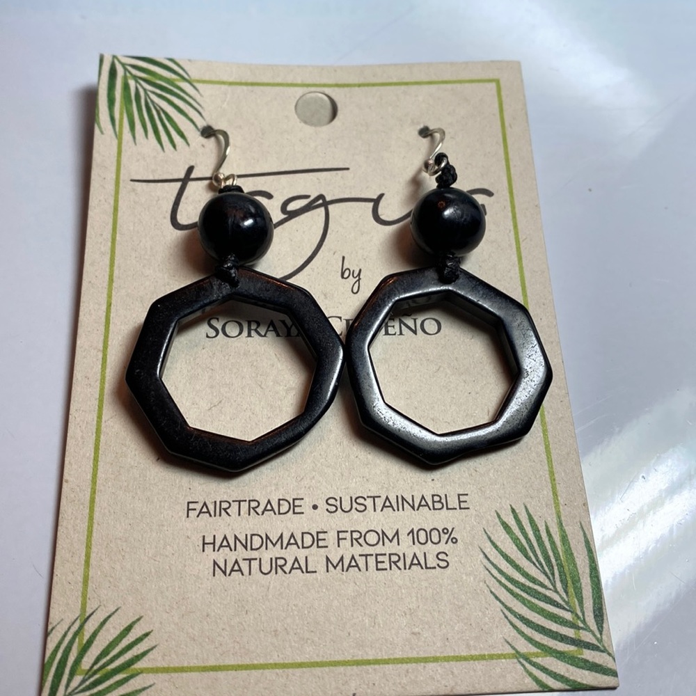 Tagua Fairtrade handmade earrings.